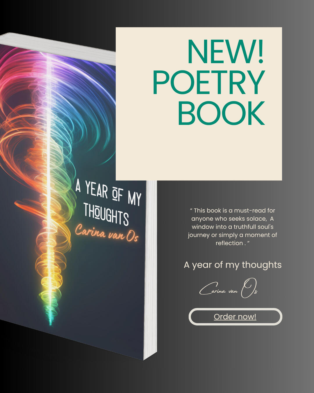 Poetry promo poster Promo poster from poetry book "A year of my thoughts"